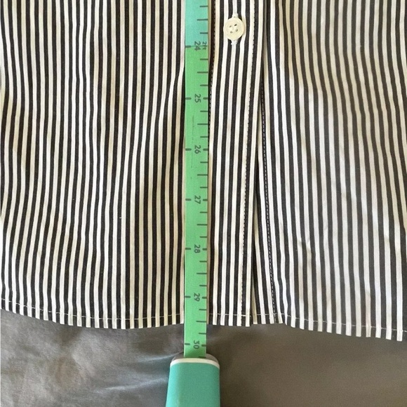 J.Crew Haberdashery Black and White Striped Button Up - size medium tall - Picture 5 of 11